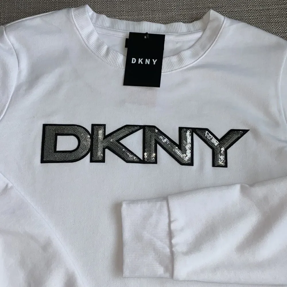 DKNY sequin logo sweatshirt